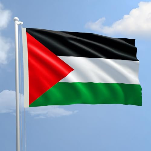 AL PRODUCTION Bandiera in Tessuto Nautico Misura 150x220 Palestina
