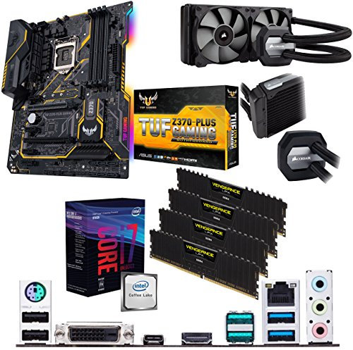 Components4All Intel Coffee Lake Core i7 8700K 4.9GHz Overclocked CPU, ASUS TUF Z370-PLUS GAMING Motherboard, 32GB 3000MHz Corsair DDR4 RAM & Corsair H100i v2 Liquid Cooler Pre-Built Bundle