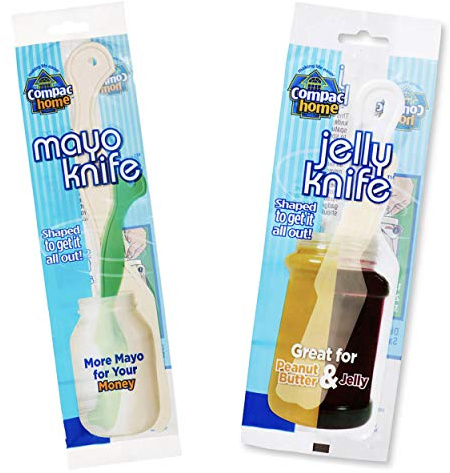 Peanut Butter Jelly Knife and Mayo Knife, Cleans out jars thoroughly saving you money