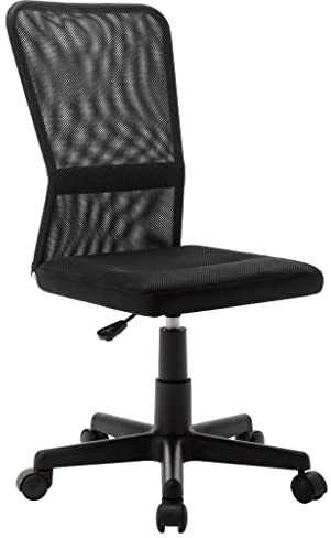 vidaXL Bürostuhl Höhenverstellbar Drehbar Chefsessel Drehstuhl Schreibtischstuhl Racing Stuhl Gamingstuhl Schwarz 44x52x100cm Netzgewebe
