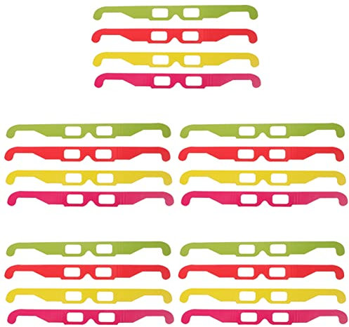 SOLUSTRE 20stücke Flache Brillen Aus Karton Filme Und Spiele Anaglyph-Brille Für Kino Und Zuhause