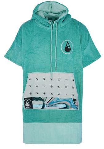 WAVE HAWAII Poncho Liz Surfponcho 60% Viskose aus Bambus und 40% Baumwolle für Körpergrößen von 145-175 cm Umkleidehilfe für Schwimmen Strand Surfen Duschponcho für Damen Herren Erwachsene