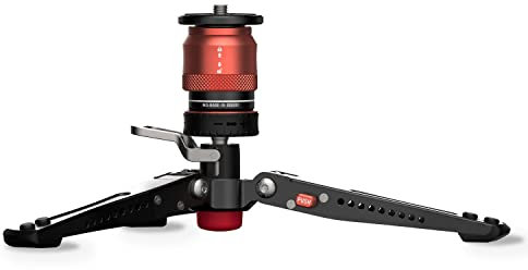 IFOOTAGE Cobra 3 Base-P Minipod pour monopode à rotule, microphones et flash LED, moniteurs, trépied photo, verrouillage à pédale, commutation vis 6,35 mm/9,5 mm