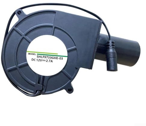 Soplador de aire para barbacoa, portátil 9733 soplador DC12 V 2.7 A para barbacoa de leña, doble bola de alto volumen de aire, ventilador turbo para picnic, camping, herramienta de cocina