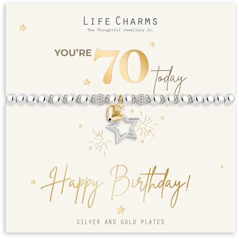 Life Charms Happy 70th Birthday bracelet
