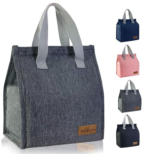 Lonchera aislada para mujeres y hombres, reutilizable, a prueba de fugas, bolsa de almuerzo para conservación del calor y el frío, contenedor para mujeres, adultos, trabajo, señoras, hombres, escuela,