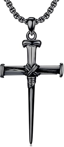PROESS Kreuz Kette 925 Sterlingsilber Kreuz Anhänger Halskette Christlicher Schmuck Geschenke für Damen Herren