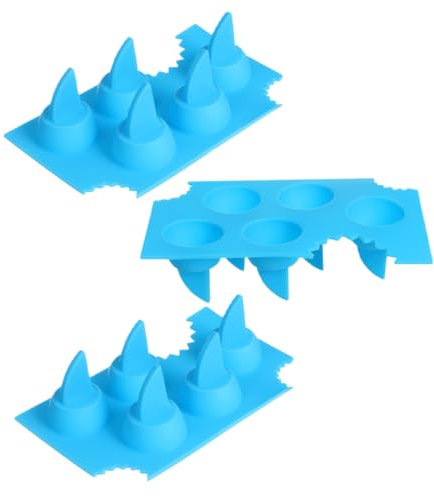 MAGICLULU 3pcs Shape Silicone Ice Cube Tray Mold Novelty Reusable Ice Tray for Drinks Whiskey Parties Kitchen