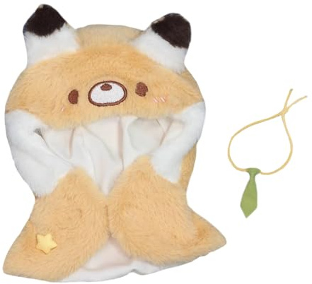 niannyyhouse 10 cm 20 cm Plüschpuppenkleidung Fuchs-Umhang Krawatte Stoffpuppe Dressup (10 cm)