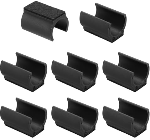 PATIKIL 8pcs Cappucci rettangolari con feltro 25mm Colore Nero Nero | Paragambe protettivi per pavimenti in legno duro, per gambe di seie, scorrevoli anti-graffio e silenziosi