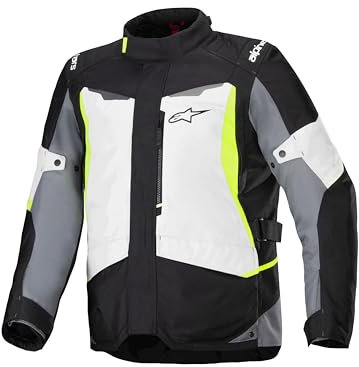 Alpinestars ST-1 wasserdichte Motorrad Textiljacke, dunkelgrau/schwarz/neon-gelb, XL