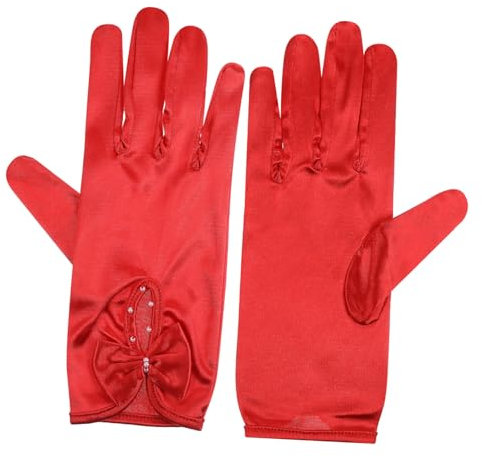 LIFKOME 1paar Kurze Satin-handschuhe Für Bräute Hochzeits-accessoires Für Partys Und Anlässe Mit Sanfter Dehnung Für Perfekten Sitz