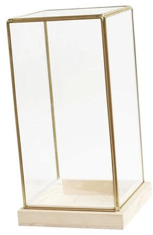 Abaodam Antike Glas Vitrine Transparent Multifunktional Für Sammlerstücke Puppenhalter Präsentationsständer Für Haushaltskunsthandwerk