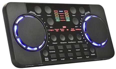 KJUEQ Blue Dente Mini * Dio Mixer Scheda Audio Scheda Portatile DJ 16 Effetti digitali Console di riduzione del Rumore Registrazione USB for Il Canto