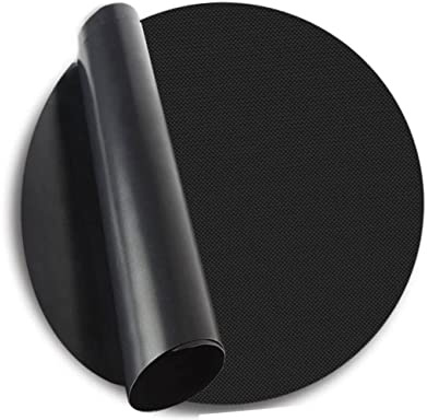 SUPVOX Tapis de Barbecue Rond Antiadhésif Réutilisable Tapis Grillades et Durable pour Cuisson Plein Air Protège Aliments et Nettoyage