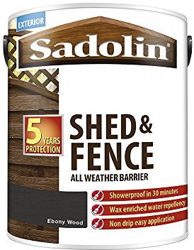 Sadolin Shed & Fence Woodstain Ebony Wood 5 L