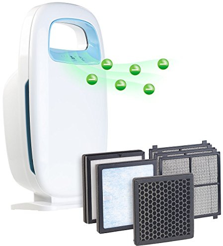 Sichler Haushaltsgeräte Pollenfilter: 5-Stufen-Luftreiniger mit 4 Filtern und Ionisator, Ersatzfilter-Set (Raumluftreiniger, Luftreiniger Allergiker, Ozon)