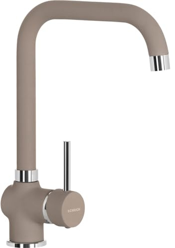 SCHOCK - Miscelatore Aquatime con Canna a Ponte, Colore Grigio Tortora | h332