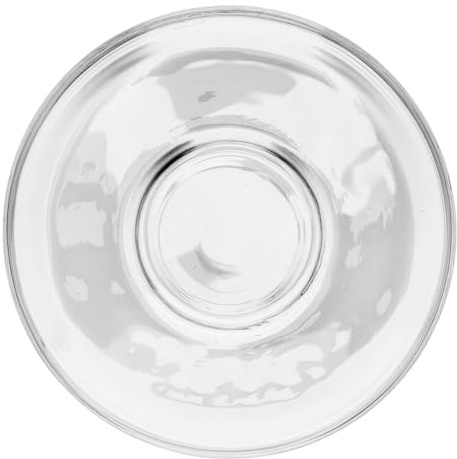 NUOBESTY 2 Platillos De Té De Vidrio Transparente Platos Redondos Para Tazas De Café Platillos De Café Decorativos Platos De Almacenamiento De Bocadillos 3.34 X 3.34 X 0.47 in