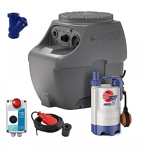 Pedrollo Station De Relevage 250L Top 2 Vortex - Gris, Acier Inoxydable, Classique, 6 M3/h, 220V