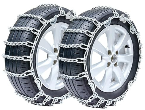 JXYQZD Schneeketten für Autos – 2 Stück Notfall-Universal-Reifenketten, Passend für Reifenbreite 155–275 mm, 5,7 mm Schneekette Aus Legiertem Stahl, für SUV/LKW/Minivan/Pickup (Size : 235)