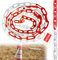 Cadena de plástico de 15 m x 6 mm, color rojo y blanco, de plástico, para seguridad de advertencia, aparcamiento, construcción