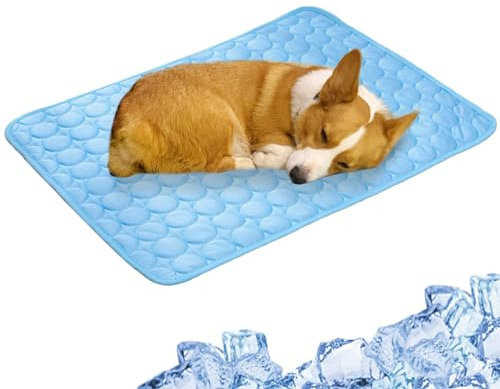 WEITING Kühlmatte Hunde, Selbstkühlende Hundematte, Kühldecke Katzen, Ungiftig Kühlkissen Für Haustiere, Waschbar Hund Kältematte Für Drinnen, Draußen Und Auto