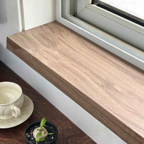 UrbanUp Davanzale per Finestra Rivestimento Davanzale in Legno con Texture, Protezioni Decorative per Davanzali di Balconi, Davanzali con Finitura Moderna per la Casa(Style B,80x12cm/31.5x4.7in)