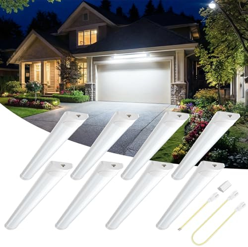 Viugreum 8 Stück LED Leuchtstoffröhre 115cm, Feuchtraumleuchte Röhre 40W LED Deckenleuchte Lampe, 6500K Neutralweiß Leuchtstofflampe, Werkstattlampe Wannenleuchte lampe für Keller, Garage, Küche