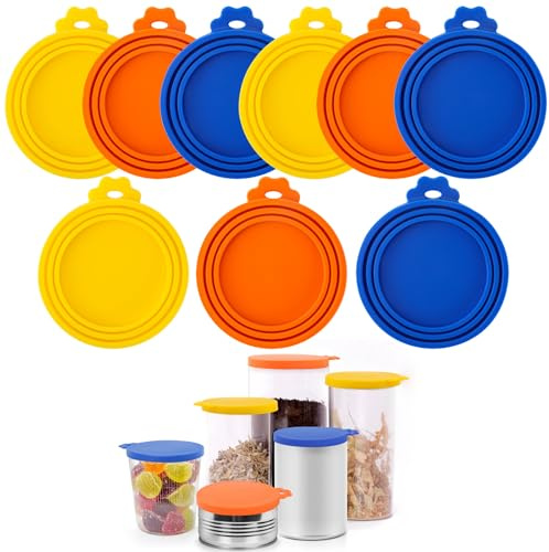 9 Packs Silicone Stretch Lid Food Covers Lids 3 Different Sizes Stretch Lids Silicone Covers Reusable Airtight Cup Covers for Drinks Food Storage Kitchen Gadgets Essentials Camping Accessories