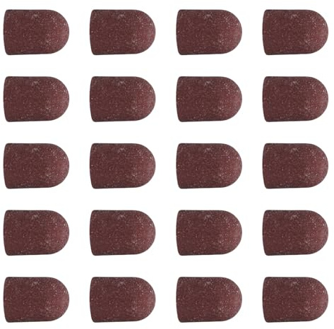 20 Pieces Ergonomic Sanding Caps 80-180 Grit Long Lasting Performances For Manicure Pedicure And Podiatry Cosmetic Sanding Accessories