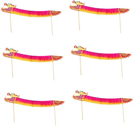 Mikinona 10 Sätze DIY Papier Drachen Bastelset für Chinesischer Neujahrs Deko Dragon Sichere Bastelmaterialien Kreatives Handwerkszubehör für Kindergeburtstag Fördert Feinmotorik und