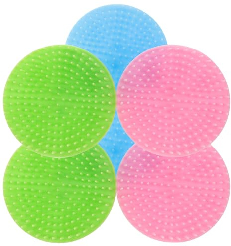 MUCKLILY 6 Stück Kopfhautmassagegerät mit Peelingfunktion Kleine Shampoo Massagebürste aus Silikon für Haar und Kopfhautpflege bei Frauen und Männern