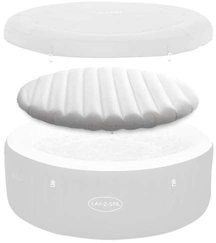 Lay-Z-Spa Round Inflatable Lid - Compatible with Bahamas, Bali, Barbados, Cancun, Havana, Madrid, Miami, Tahiti and Zurich
