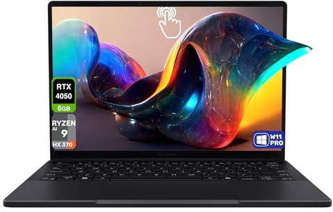 ASUS ProArt PX13 Copilot+ Laptop, AMD Ryzen AI 9 HX-370, 32 GB LPDDR5X RAM, 2 TB PCIe SSD, 13.3'' 3K (2880x1800) OLED Touchscreen, Nvidia G-Force RTX 4050, Backlit Keyboard, W11 Pro, Nano Black