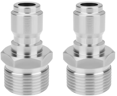 eMagTech Paquete de 2 Adaptador de Hidrolavadora M22 Macho a Enchufe 3/8 Compatible con Pistola y Manguera