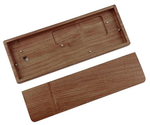 GH60 Solid Wooden Case Wrist Rest for 60% Mini Mechanical Gaming Keyboard Compatible Poker2 Pok3r Faceu 60 (Yellow Rosewood)