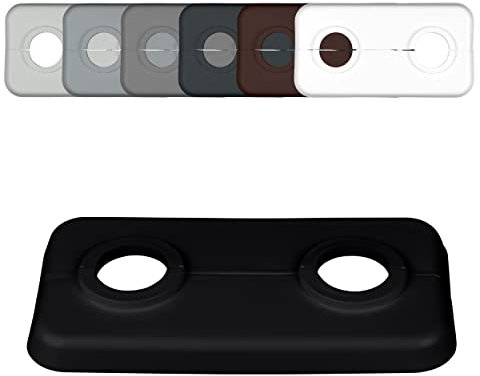 1 STÜCK Doppel Heizungsrohr Rosette, Farben und Größen, 2-teilig, Heizung, Rohrabdeckung, Abdeckrosetten, Verkleidung, Heizkörper Rosetten, Polypropylen in Sonderfarben (16mm, RAL 9005)