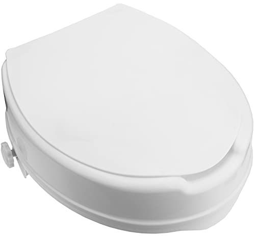 PrimeMatik - Rehausseur de Toilettes pour WC avec Couvercle pour Adultes