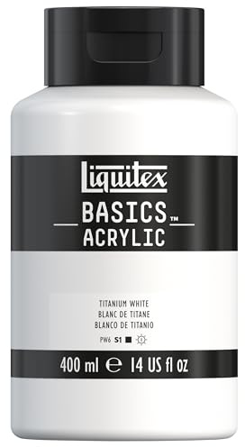Liquitex BASICS Acrylic Paint, 400ml (13.5-oz) Bottle, Titanium White