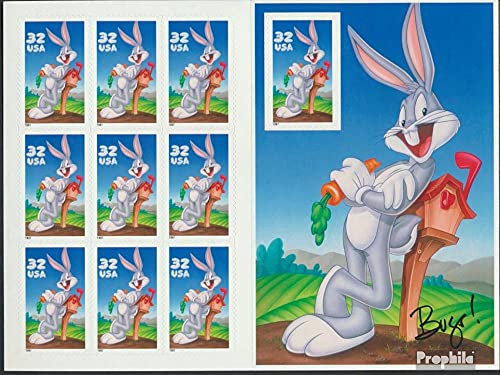 Prophila Collection USA 2829BA FB Folienblatt (kompl.Ausg.) 1997 Comicfigur - Bugs Bunny (Briefmarken für Sammler) Comics