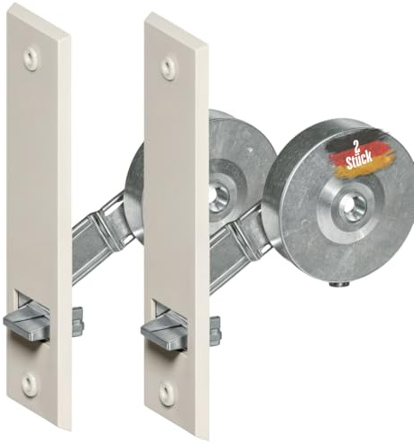 markiso® Rolladen-Gurtwickler Unterputz [Made in Germany] - 2x Einlasswickler für 23mm Maxigurt [Lochabstand 185mm] - Rollladenwickler inkl. weißen & farbigen Blenden - TOP Rollo Gurtwickler