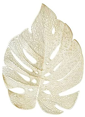 Agatige Mantel Individual Ahuecado De 6 Uds, Forma De Hoja De Simulación Resistente Al Calor Debajo De Los Platos Manteles para Mesa De Cocina