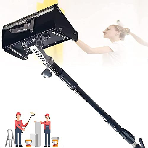 CGLYYDS 9.8 Trockenbau Kelle,Trockenbau Taping Flat Finishing Set Griff Einstellbare Taping Werkzeuge mit mit 98-160cm Verstellbarer Griff Schnell-Teleskopschalter,8