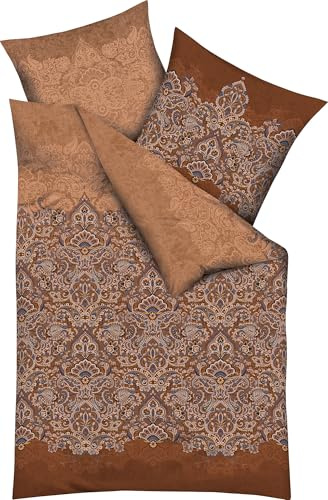 Kaeppel Bettwäsche Indira Feinbiber Kupfer Größe 1x 155x220 cm + 1x 80x80 cm