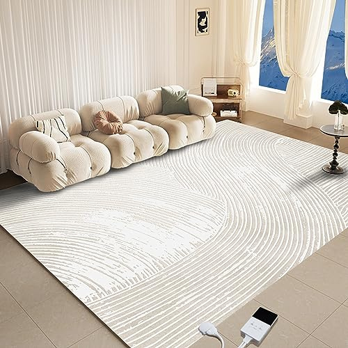 NujorWarm Tappetino Riscaldante Elettrico in Peluche Morbido con Timer Riscaldamento Rapido Tappeto riscaldato da Pavimento per Casa, Ufficio, Studio e Sala Giochi, 220V 160x240cm Qianyu