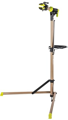 Kilimanjaro Bicycle Repair Stand – Heavy-Duty Bike Maintenance Stand with 100 lb Capacity, Adjustable Clamp, Foldable Aluminum Frame, 360° Magnetic Tool Tray & Anti-Roll Handlebar Rod – 910533ECE