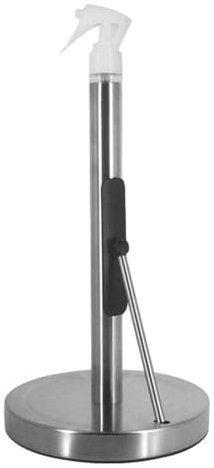 Paper Towel Stand, Paper Towel Holder with Spray Bottle Stand, Stainless Steel Countertop Paper Towel Dispenser, Single-Handed, Stable Weighted Base for Kitchen and Bathroom