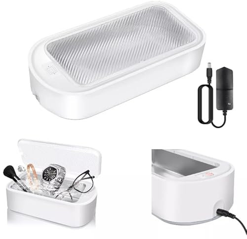 Dispositivo de limpieza ultrasónica por ultrasonidos, 650 ml, dispositivo de limpieza ultrasónica para gafas, dispositivo ultrasónico con 2 ModI, 48000 Hz, para limpieza de gafas, joyas, relojes,