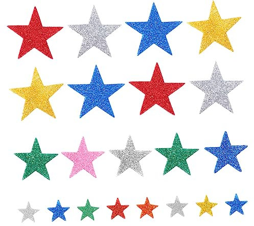 MUSISALY 200 STK Bunter Aufkleber wandverkleidung Wand polsterung for klebepunkte Schaumstoffaufkleber Funkelnde Aufkleber glitzernde Aufkleber Glitzer Aufkleber Schwamm Aufkleber